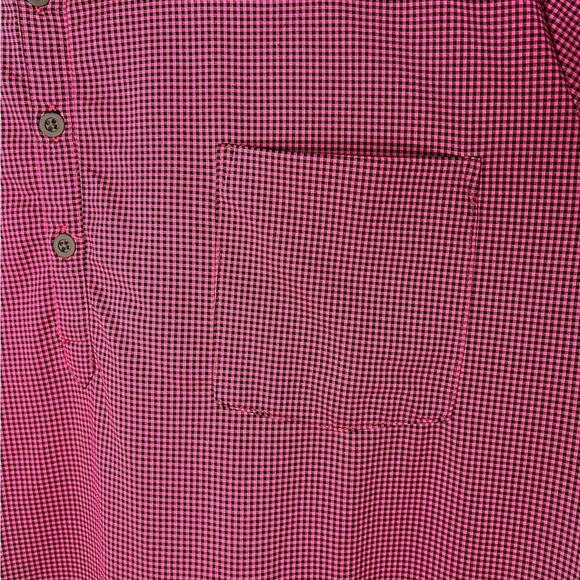 RARE SWIMS Pink Checked Polo Golf Tennis Short Sleeve Shirt Size XXLarge - Picture 3 of 9